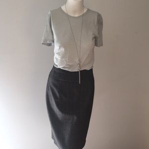 Banana Rep.fitted silversparkle top, Mossimo skirt